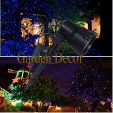 Green & blue moving firefly garden laser