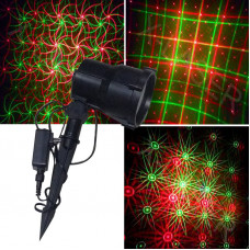 Red &green moving Eight flower  garden laser projector