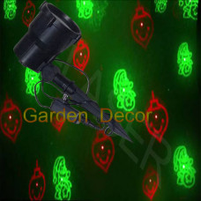 Red& green moving Christmas eight pattern garden laser